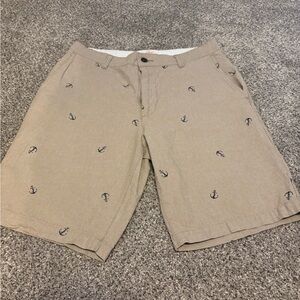 Dockers Tan Shorts with Navy Anchors